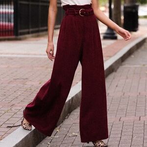 Red Dress Keeping It Classy Burgundy Corduroy Pants Size LL / Burgundy